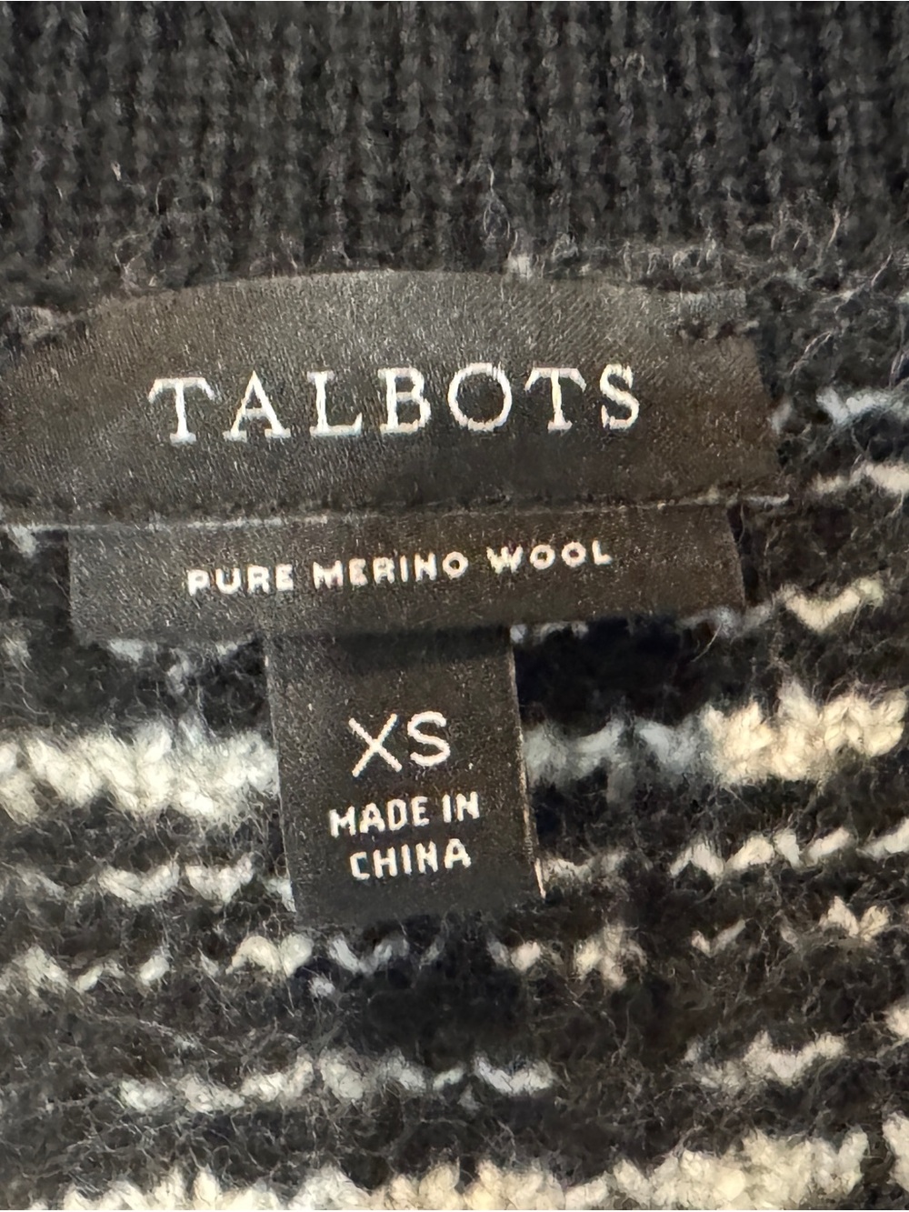 Talbots Black & White Tweed Long Cardigan Merino Wool Sweater with Gold Buttons - Picture 3 of 9